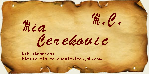 Mia Čereković vizit kartica